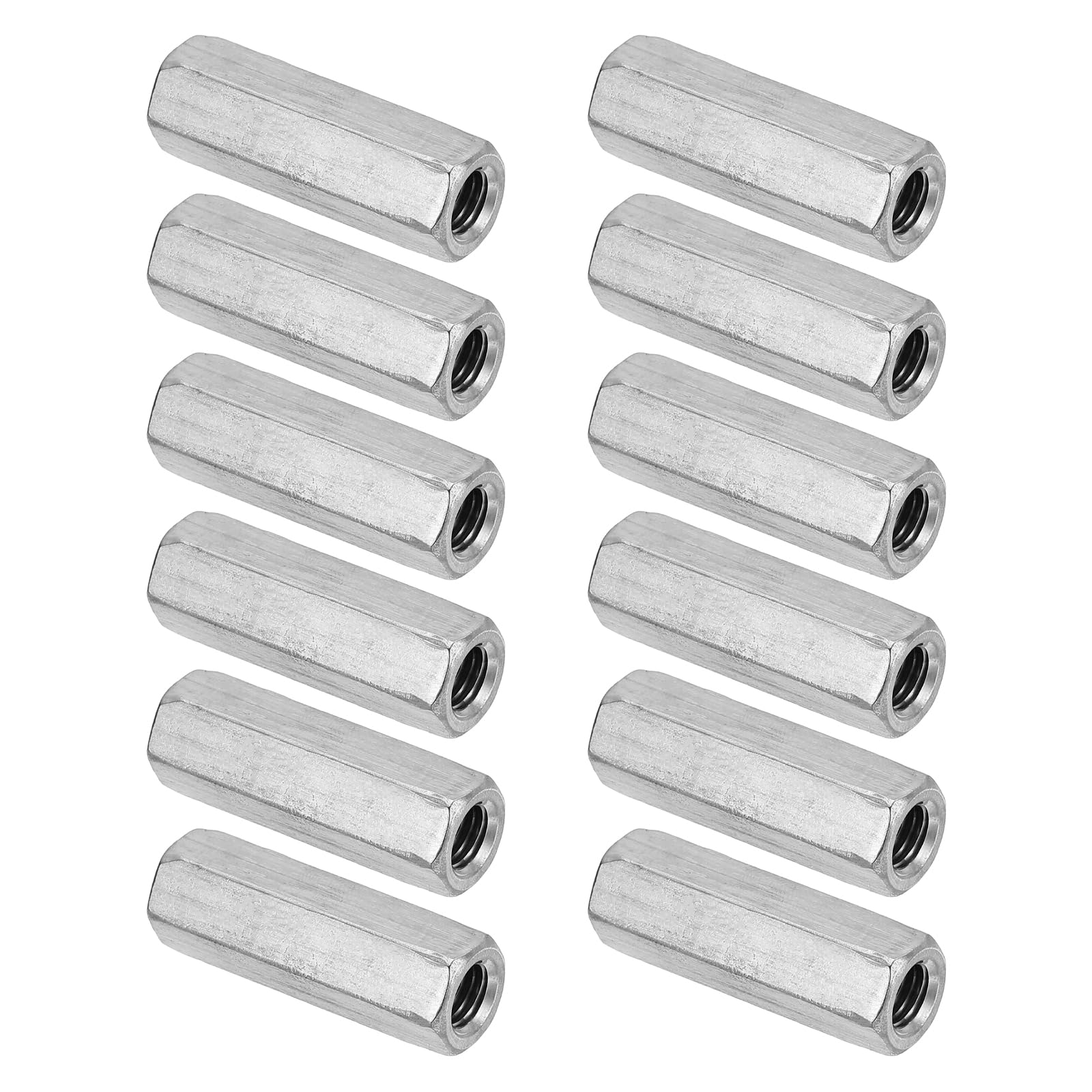 PATIKIL M8 x 1.25-Pitch 304 Stainless Steel Hex Coupling Nuts