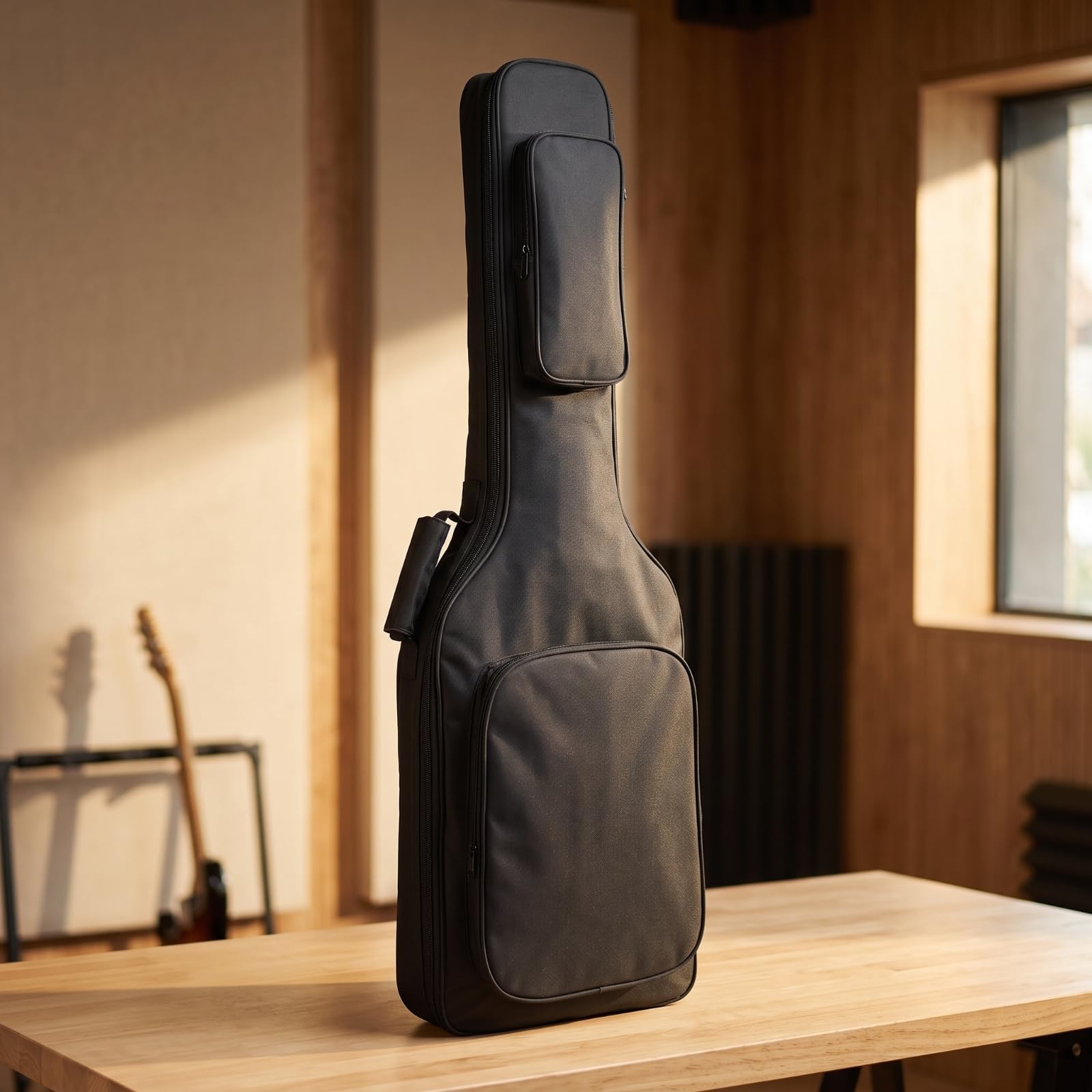 Gig Bag Capiente Custodia Morbida Regolabile Borsa per Studenti di Musica, Array, Elettrochitarra Borsa Nero