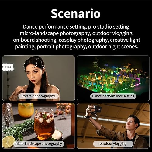 Miniatura 9 de Zhiyun M20 Combo de luz de cámara de 20 W, luz de video LED bicolor, CCT 2700K  6500K, TLCI 97+ CRI 95+ 4500mAh soporte de luz portátil atracción