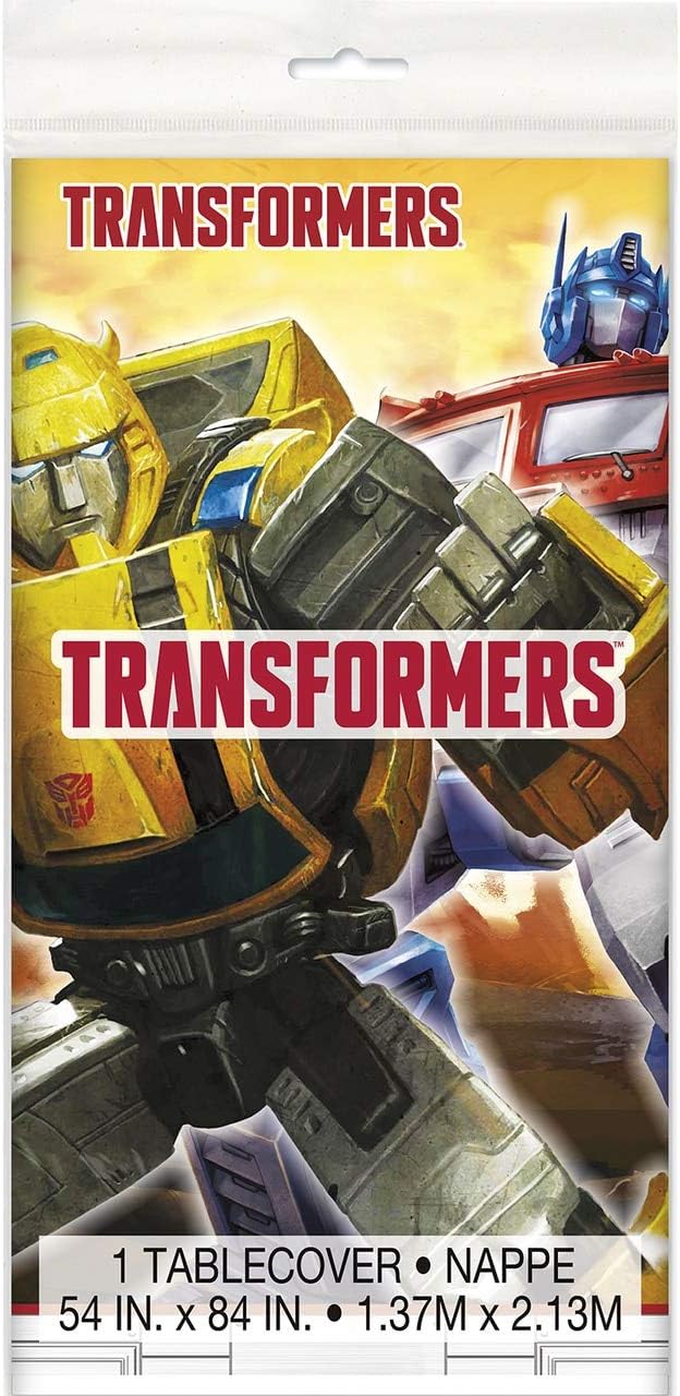 Transformers Rectangular Plastic Table Cover - 54" x 84", 1 Pc
