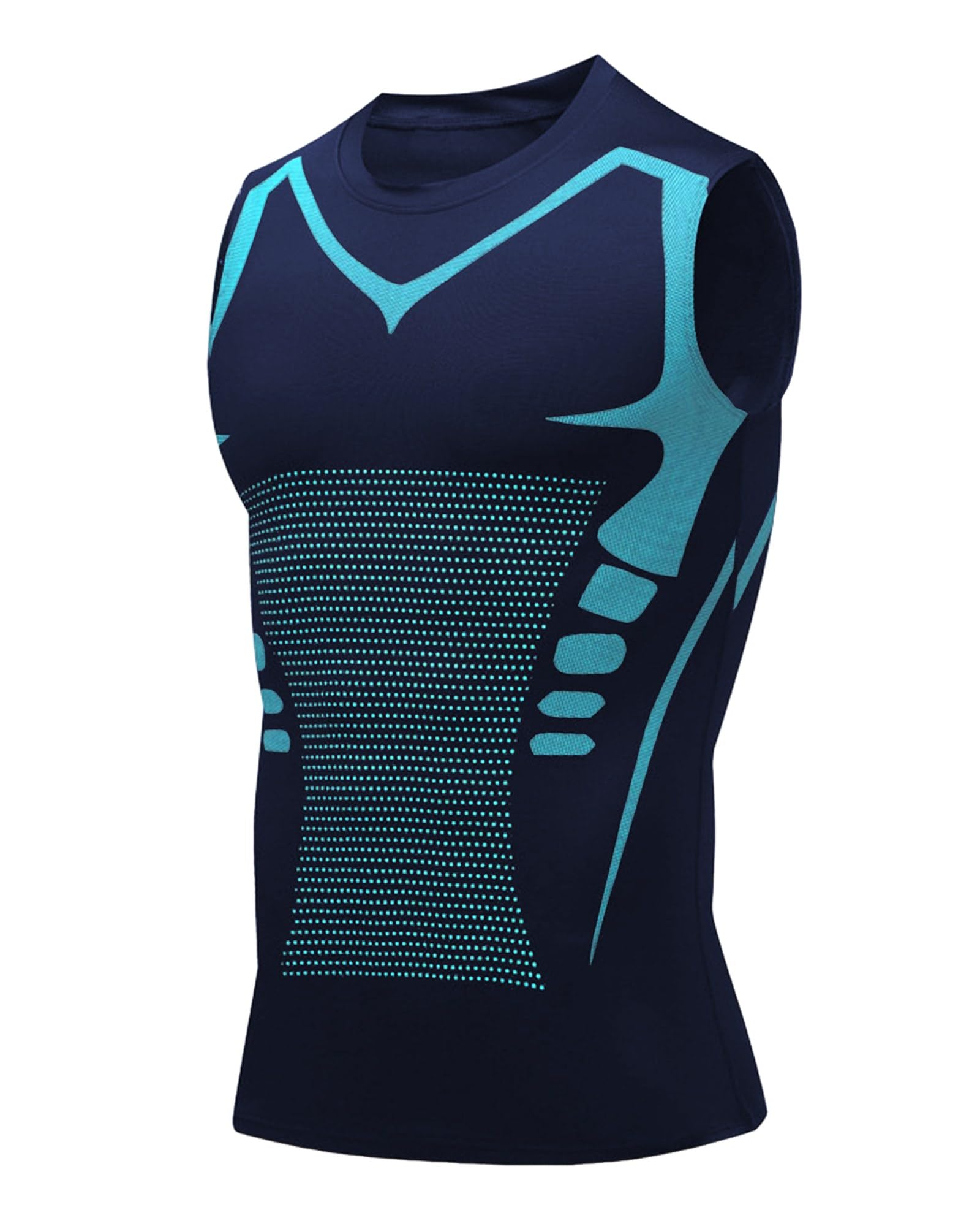 Compression Shirt Men Slimming Body Shaper Vest Crewneck Workout Tank Top