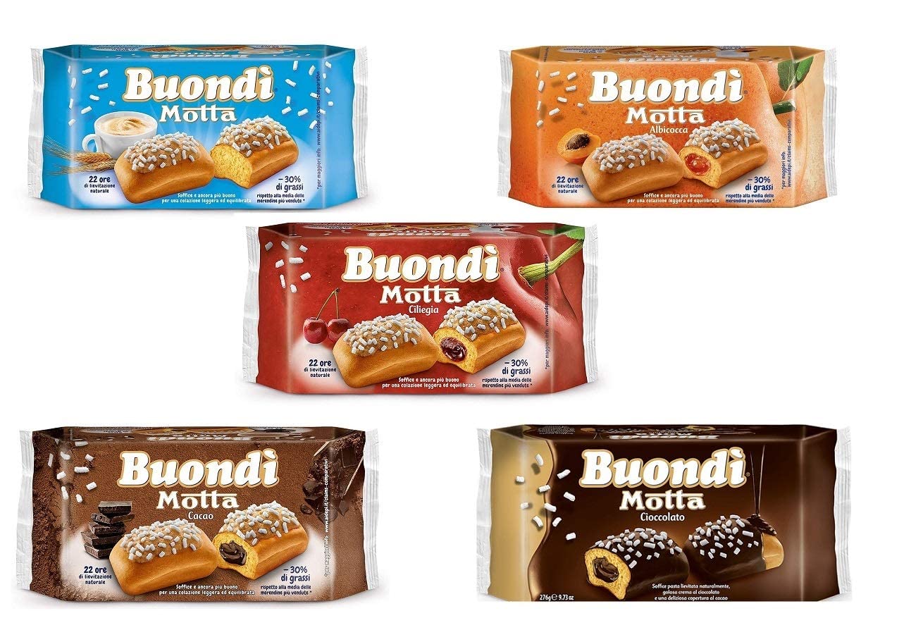 TESTPAKET Motta Buondì abgepackte Snacks gebackener Kuchen mit Zuckerguss 30 Stücke