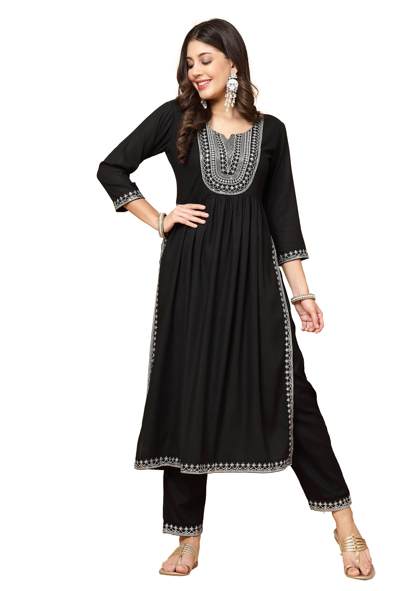 pistaa's Women's Viscose Solid Suit Set-picture-18