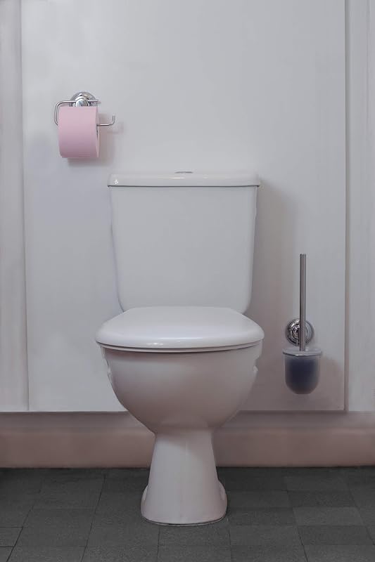 MaxHold Fúrás Nélküli WC-Papír Tartó - Tapadókorongos Vákuum Rendszer - Rozsdamentes Acél - 10 kg Teherbírás - Fürdőszobába és Konyhába