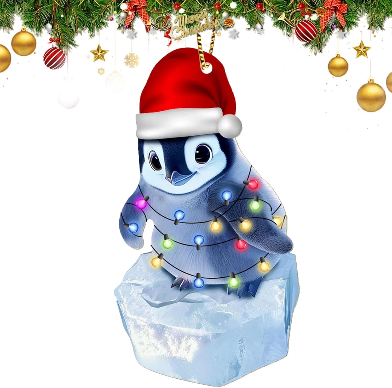Christmas Ornaments 2025, Magical Penguins Christmas Decoration, Penguins Ornaments for Christmas Tree, Personalized Christmas Ornament Gift Ideas (Penguins)