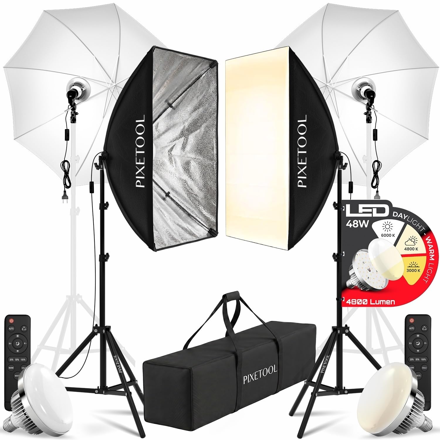 Softbox Kit Studio Photo et Éclairage