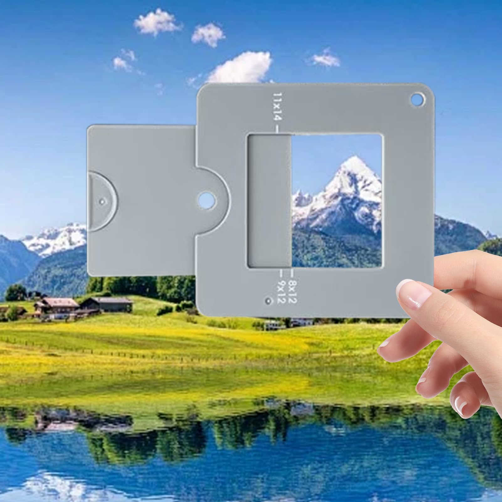 Motivsucher für Zeichnen - Farbisolations View Catcher - Tragbarer Sucher mit Schiebemechanismus für Malerei Fotografie Naturliebhaber Outdoor Abenteurer Garten Erkundung Camping