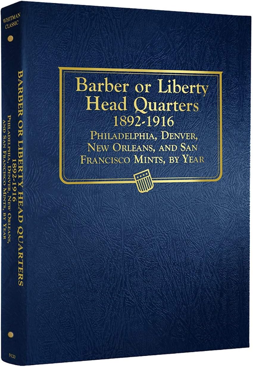 Whitman US Liberty Head (Barber) Quarter Album 1892 - 1916 #9120