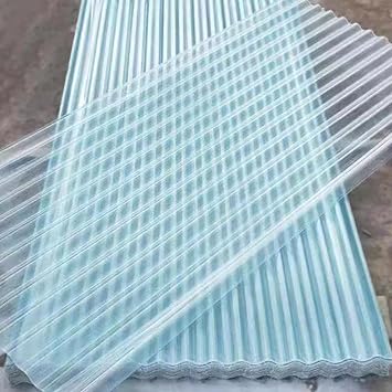 Corrugated Roof Panels,Silent Self-Cleaning Roofing Panels,Anti-Uv FRP Daylighting Plate,1 Pcs Replacement Shed Panel Greenhouse Cover Building Roof Cladding,Various Size 35x87in