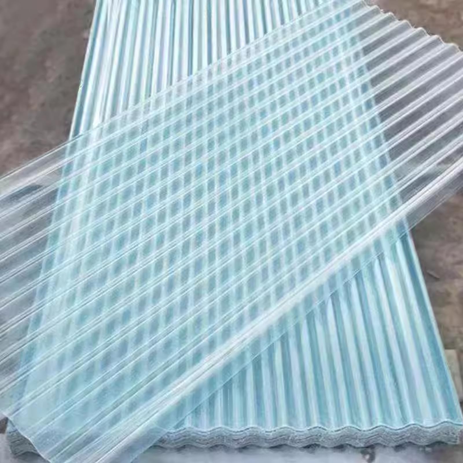Kufu01 Light/Yellow 1.5Mm Clear Roof Sheet, Silent Self-Cleaning Corrugated Rainproof Carport, Uv Protection Daying Panels, Various Sizes, Side Panels Roofing Covers, 1 Pc (0.9X1.5m/35X59in)