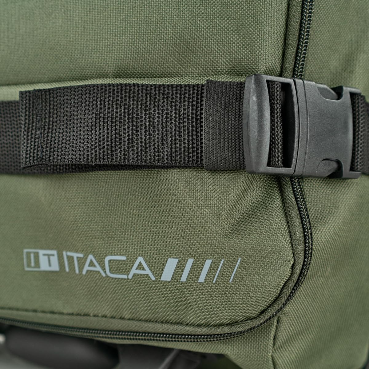 ITACA - Soft Suitcase On Wheels Suitcase Fabric Wheeled Travel Bag Luggage Cabin Suitcase Travel Suitcase Fabric Suitcase 23kg, khaki, Small