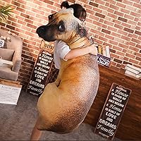 Vista 5 de Almohada de simulación 3D para perro, almohada en forma de perro, almohada divertida de felpa Shiba Inu de 19.7 pulgadas, almohada de peluche