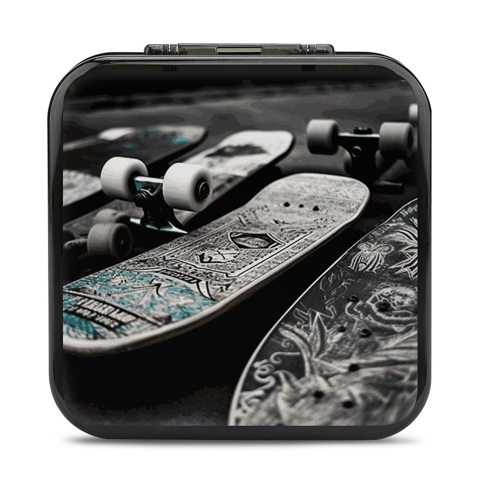 FodPand Skate Boards Switch Game Card Case Holder with 24 Cartridge Slots 2 Micro Sd Cards Storage Portable