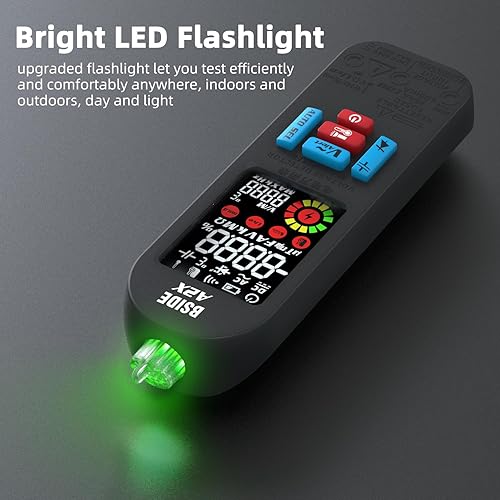 Miniatura 3 de BSIDE Multímetro digital recargable Probador de amplificador eléctrico LCD de color 6000 cuentas Voltímetro inteligente automático VFC Diodo de