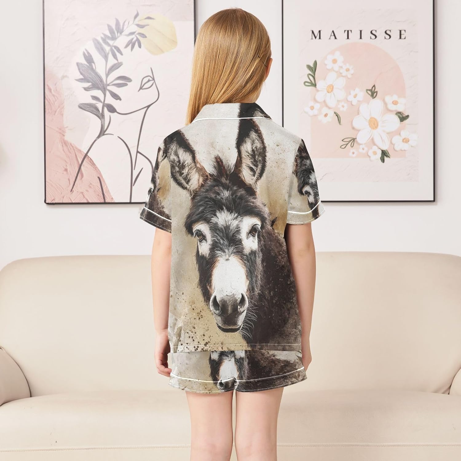 Silk Pajamas Sets Soft Satin 2 Piece Pjs Set Short Sleeve Sleepwear Nightwear
