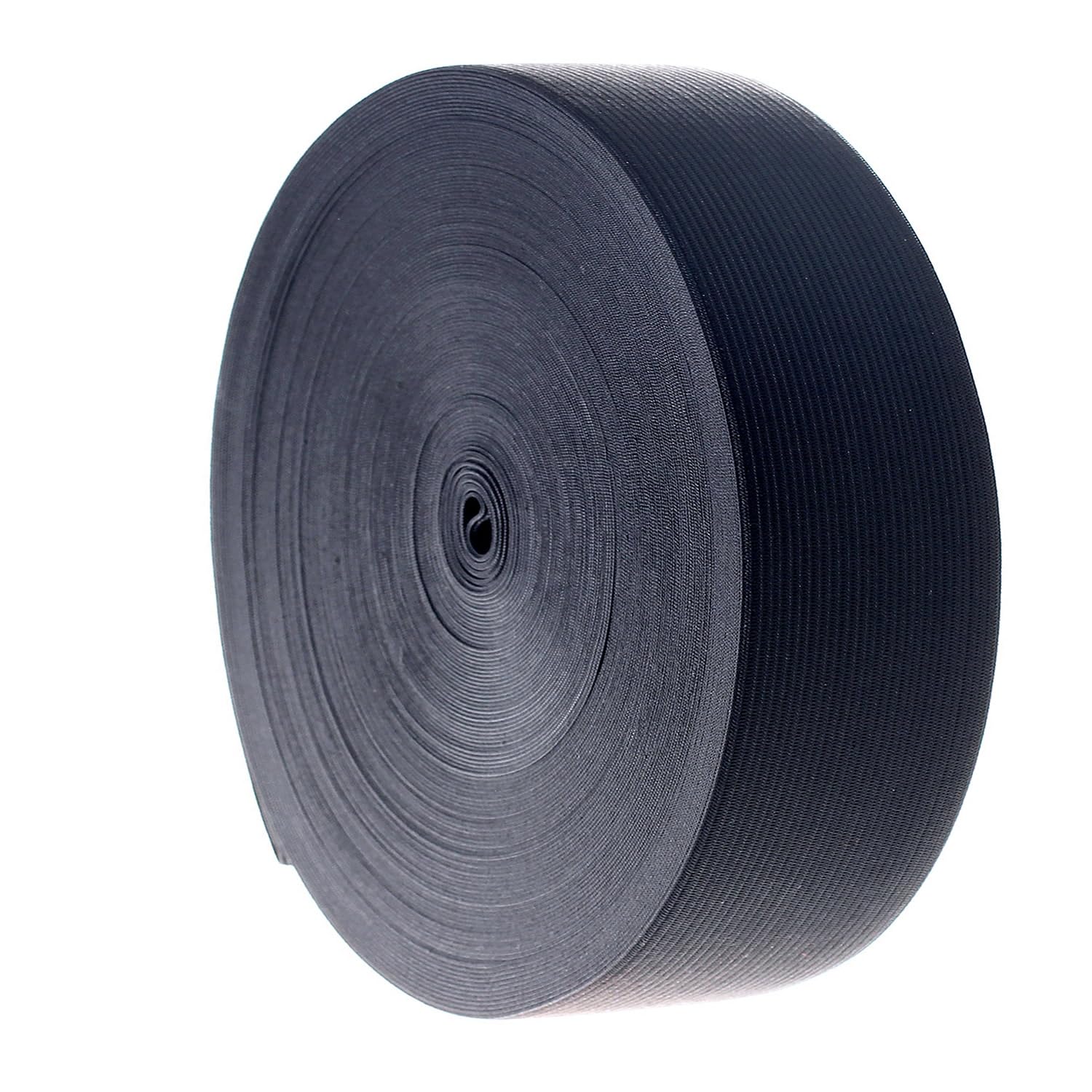 TUKA-i-AKUT 80 Metros x 100mm Elásticas Planas Bandas de Costura, Bandas de elástico de Cuerda, para la Ropa Personalizada, Artesanía DIY Hogar, 80m(2x40m) Largo, 100mm Ancho, Negro TKB5092-black-2X