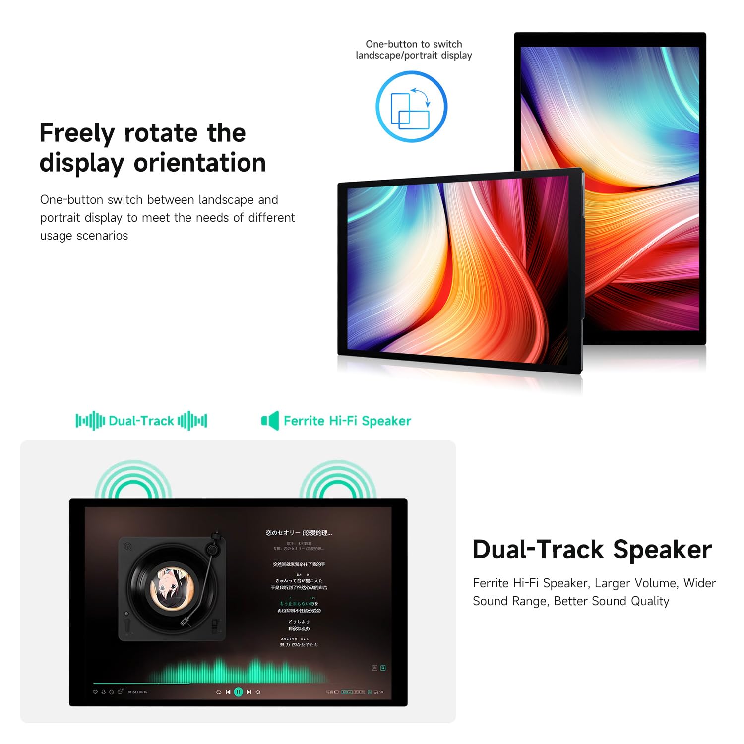 Waveshare 10.1inch High Resolution Capacitive Touch Display Compatible with Raspberry Pi 5/4B/3B/Zero/Zero W/Zero 2W/Pico/Pico, Supports Windows and Jetson Nano, 1920×1200 10-Point Touch IPS Display