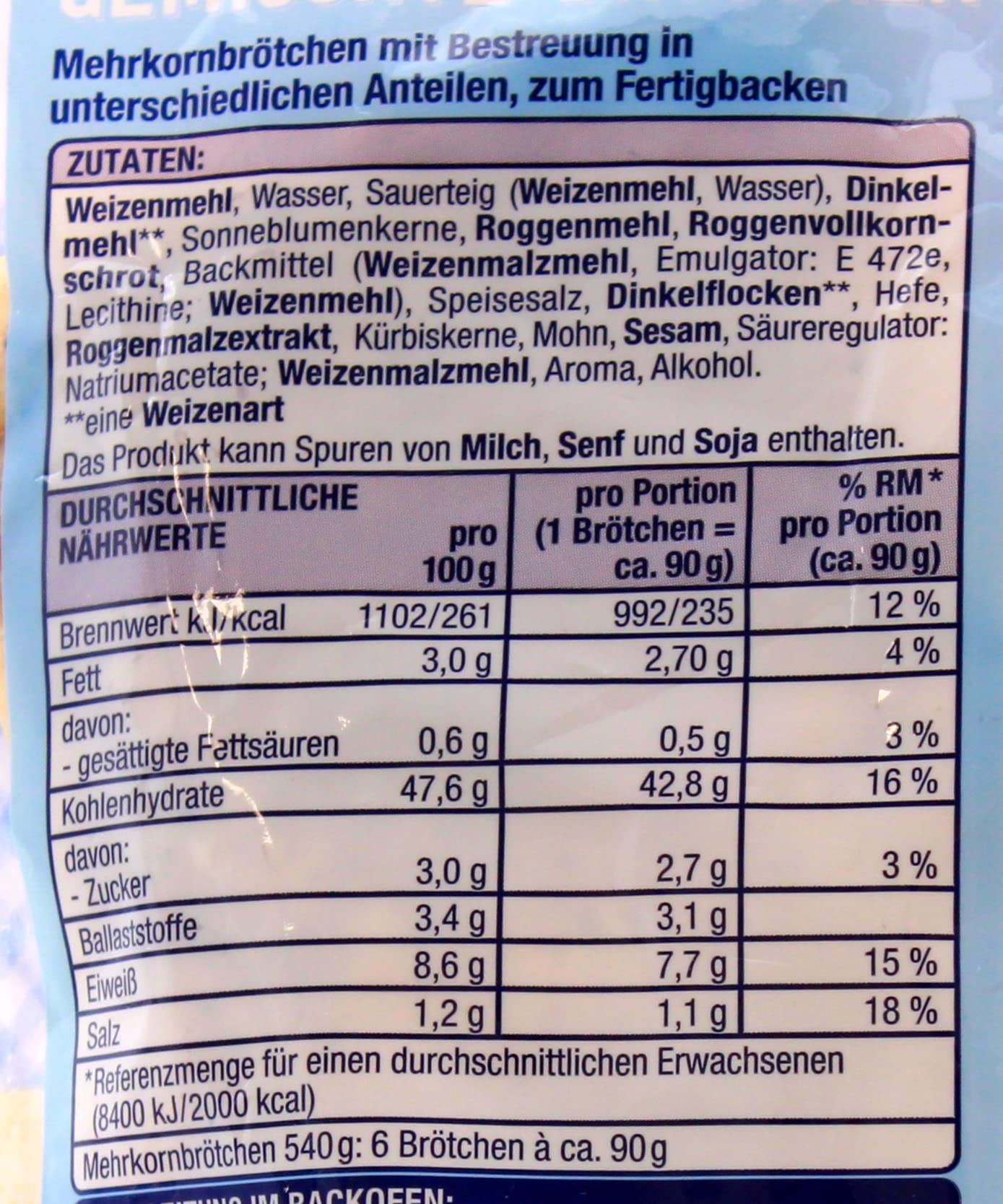 Gut & Günstig Gemischte Brötchen zum Fertigbacken, 12er Pack (12 x 540g) und die Marke ist Gut &