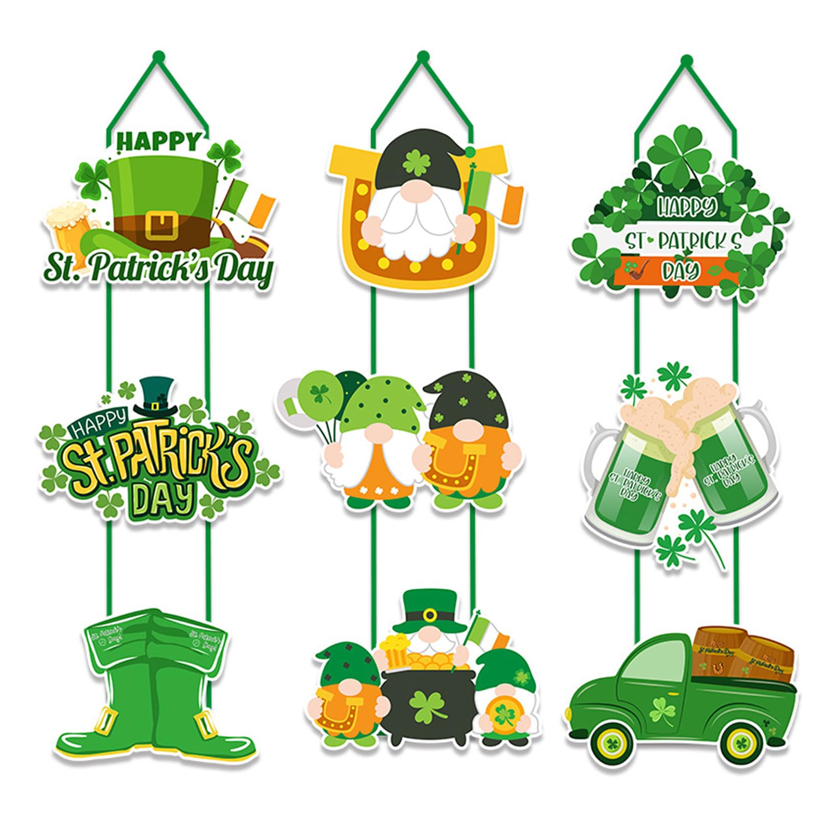 Buxuaaaa Shamrocks Door Ornament for Holiday Parties and Storefronts Irish Festival Indoor and Outdoor Decoration Party Supplies Celebration Decoration