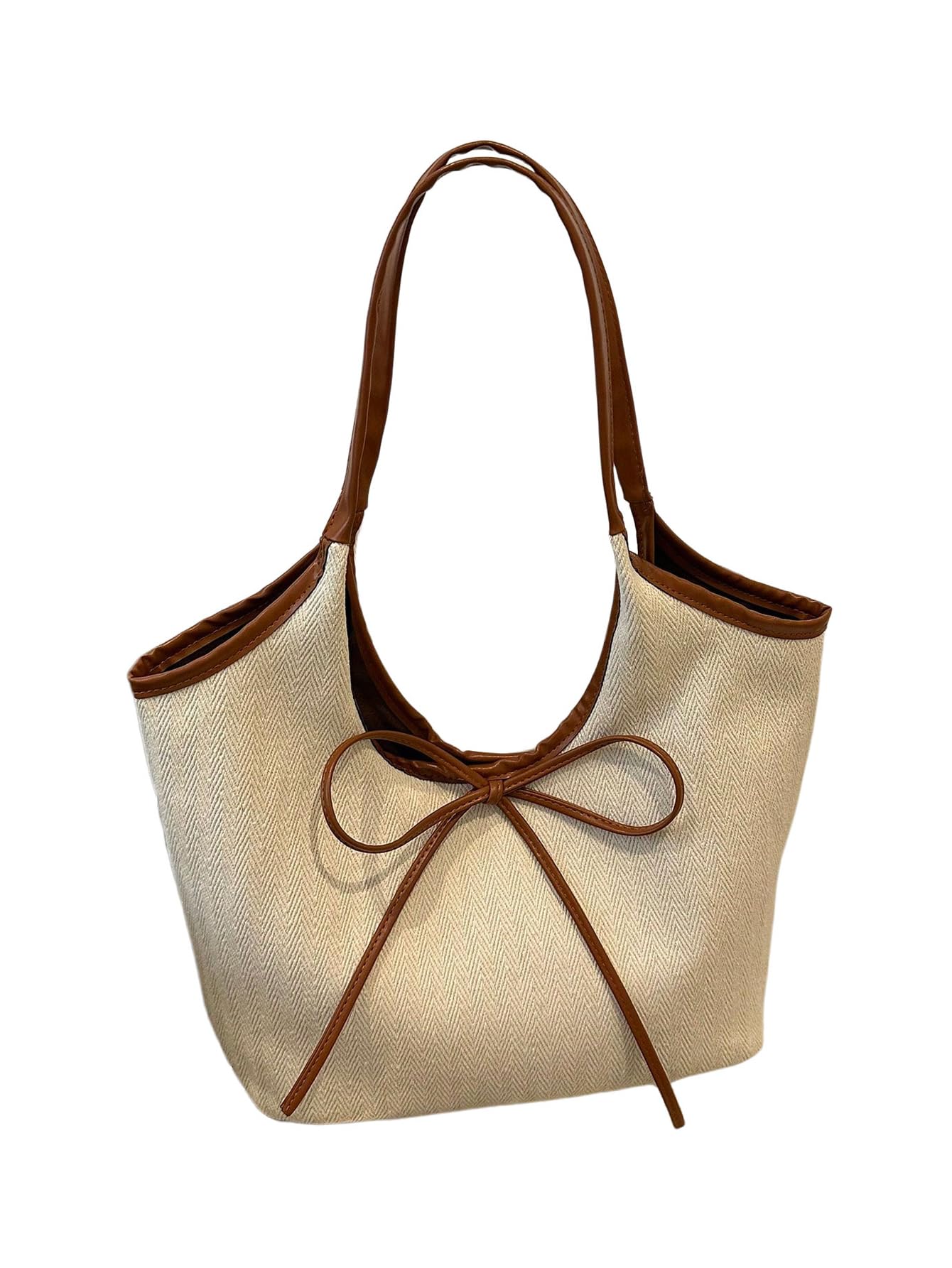 SweatyRocks Women's Bow Tote Bag Top Handle Large Capacity Shopping Shoulder Handbags