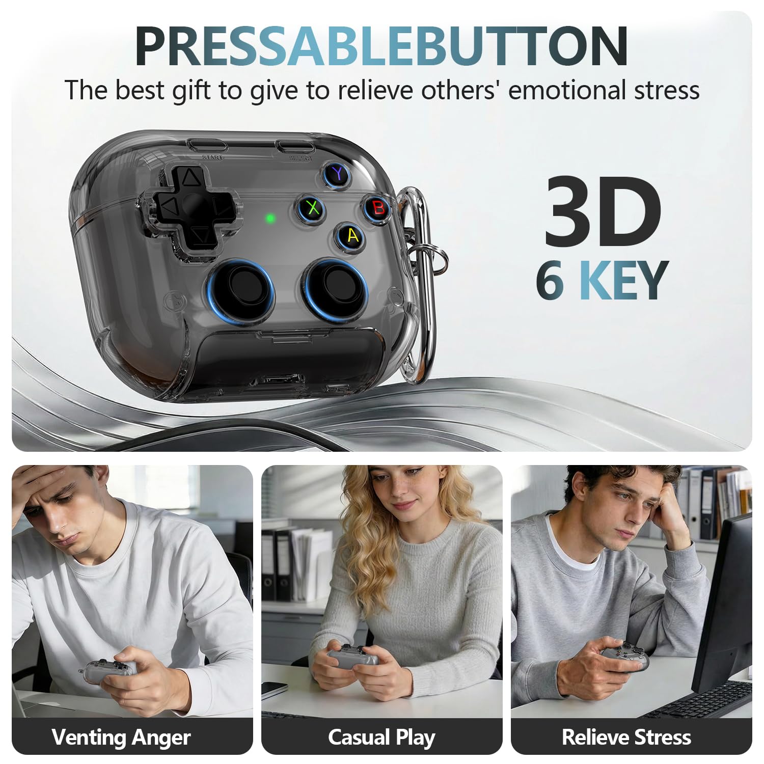 Étui rigide transparent RFUNGUANGO pour AirPods Pro 3 avec verrou et kit de nettoyage