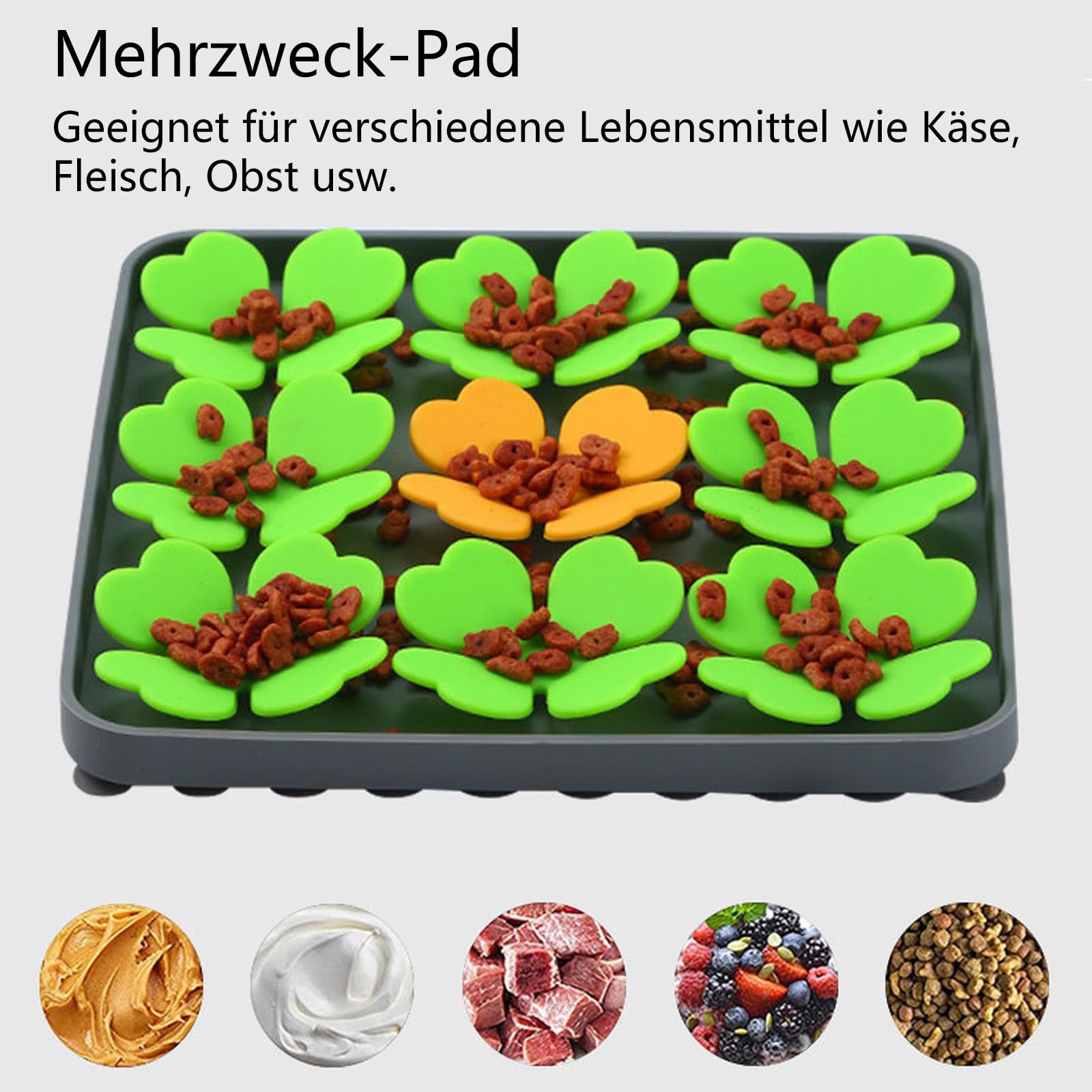 Leckmatte Für Hunde Und Katzen, Silikon-Schnüffelmatte Mit Saugfunktion, Trocken-/Nassfuttermatte, Leckmatte Für Gesunde Essgewohnheiten, Steigerung Der Intelligenz, Geruchstraining