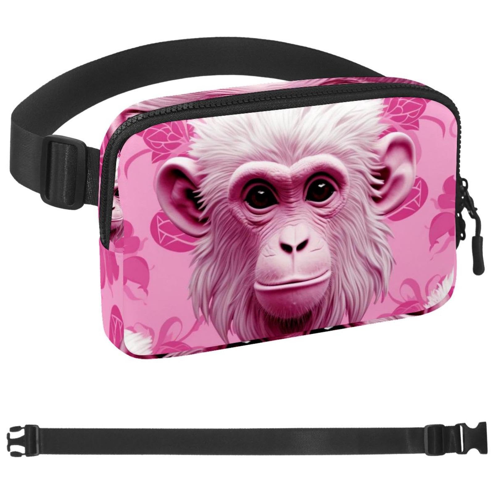 Cinturón de corredor Pink Monkey con bolsillo elástico y correa regulable 7