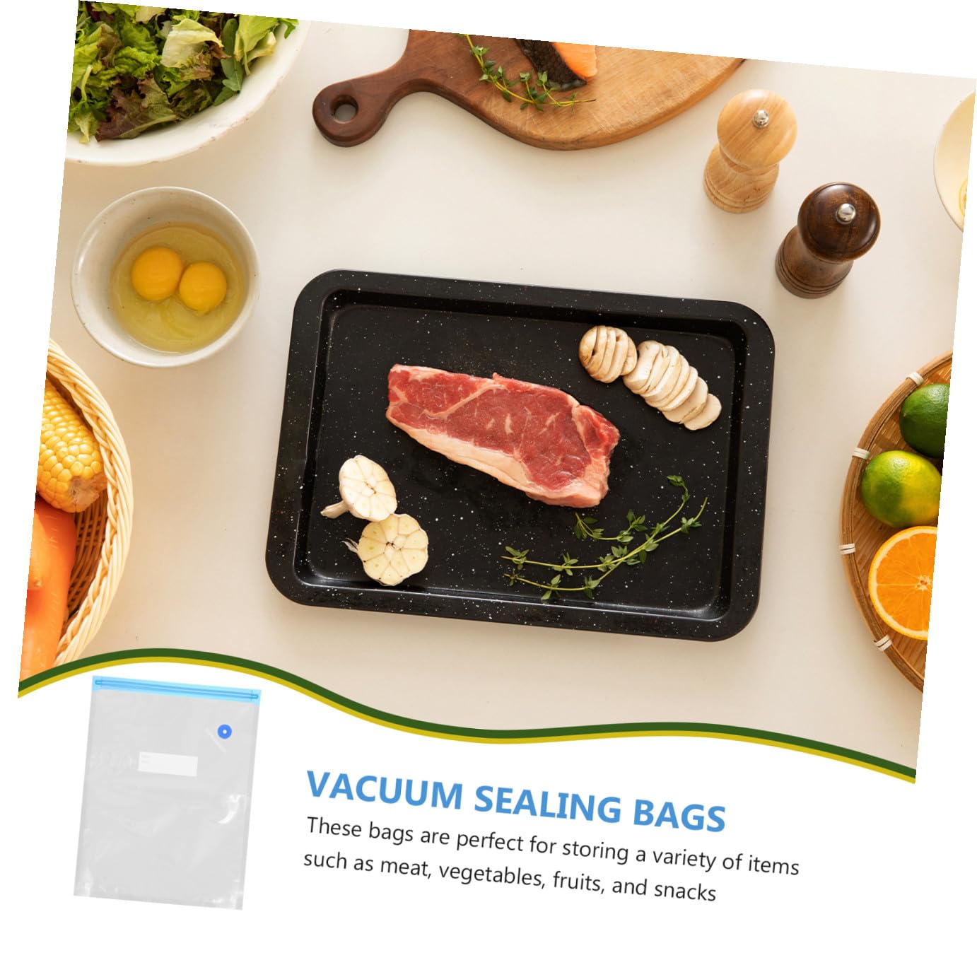 Bolsas Selladoras Al Vacío Reutilizables Para Conservar Alimentos Frescos Para Frutas Verduras y Carne