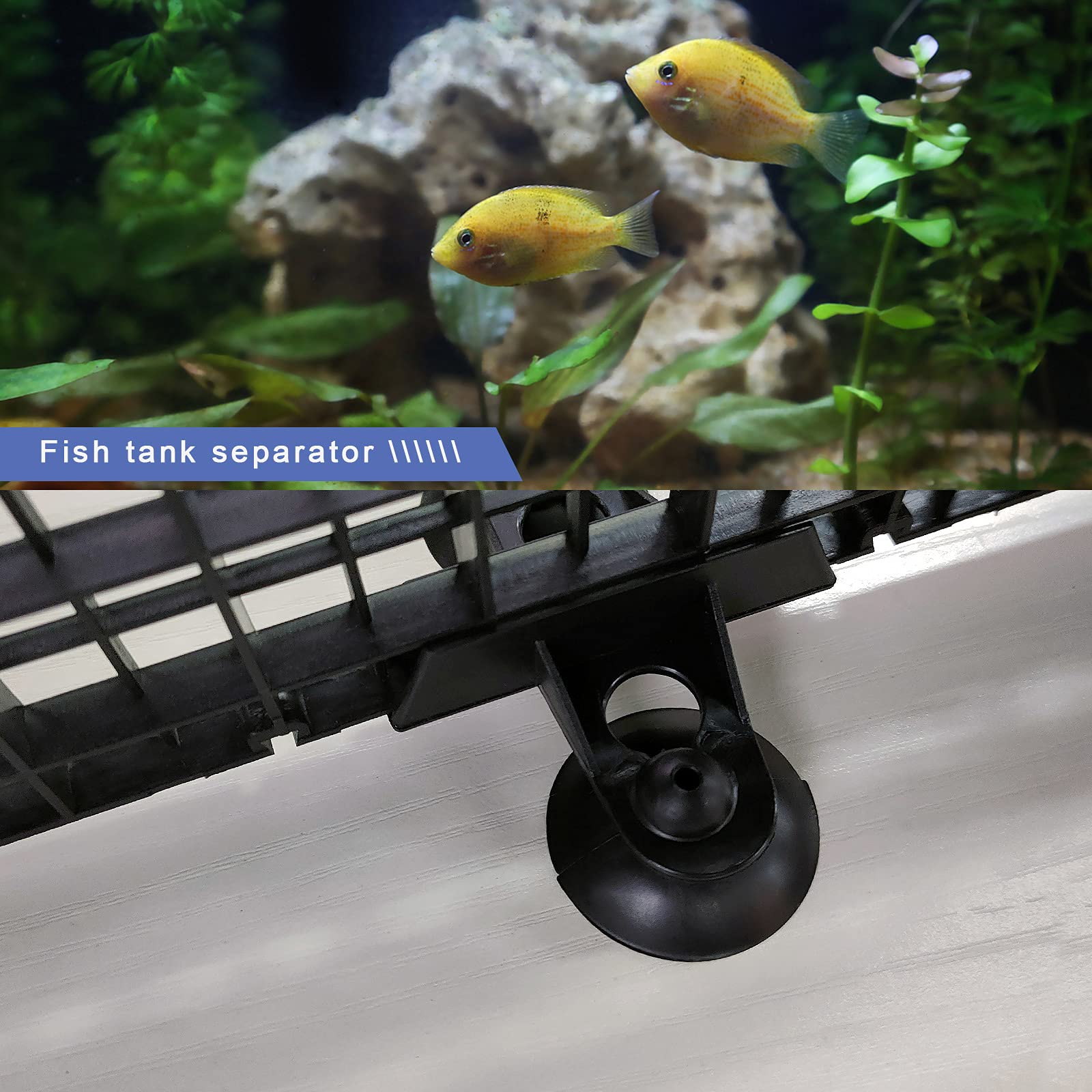 10 Stück Aquarium Teiler Isolation Tafel Trennwand Separator Schwarz Mischzucht Fische Kampf Fernhalten