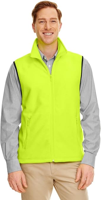 Harriton Adult 8 oz Fleece Vest - Safety Yellow - L - Style # M985 - Original Label