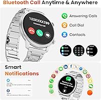 Vista 2 de Hwagol Relojes inteligentes para mujer, teléfonos Android compatibles con iPhone (llamada Bluetooth), monitor de ritmo cardíaco y sueño, 100 modos