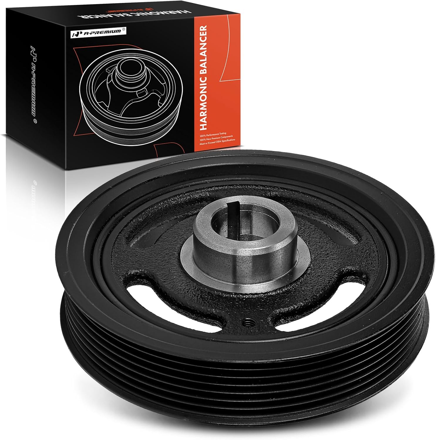 A-Premium Engine Harmonic Balancer Crankshaft Pulley Compatible with Nissan Versa 2011-2019, Versa Note 2014-2019, 1.6L