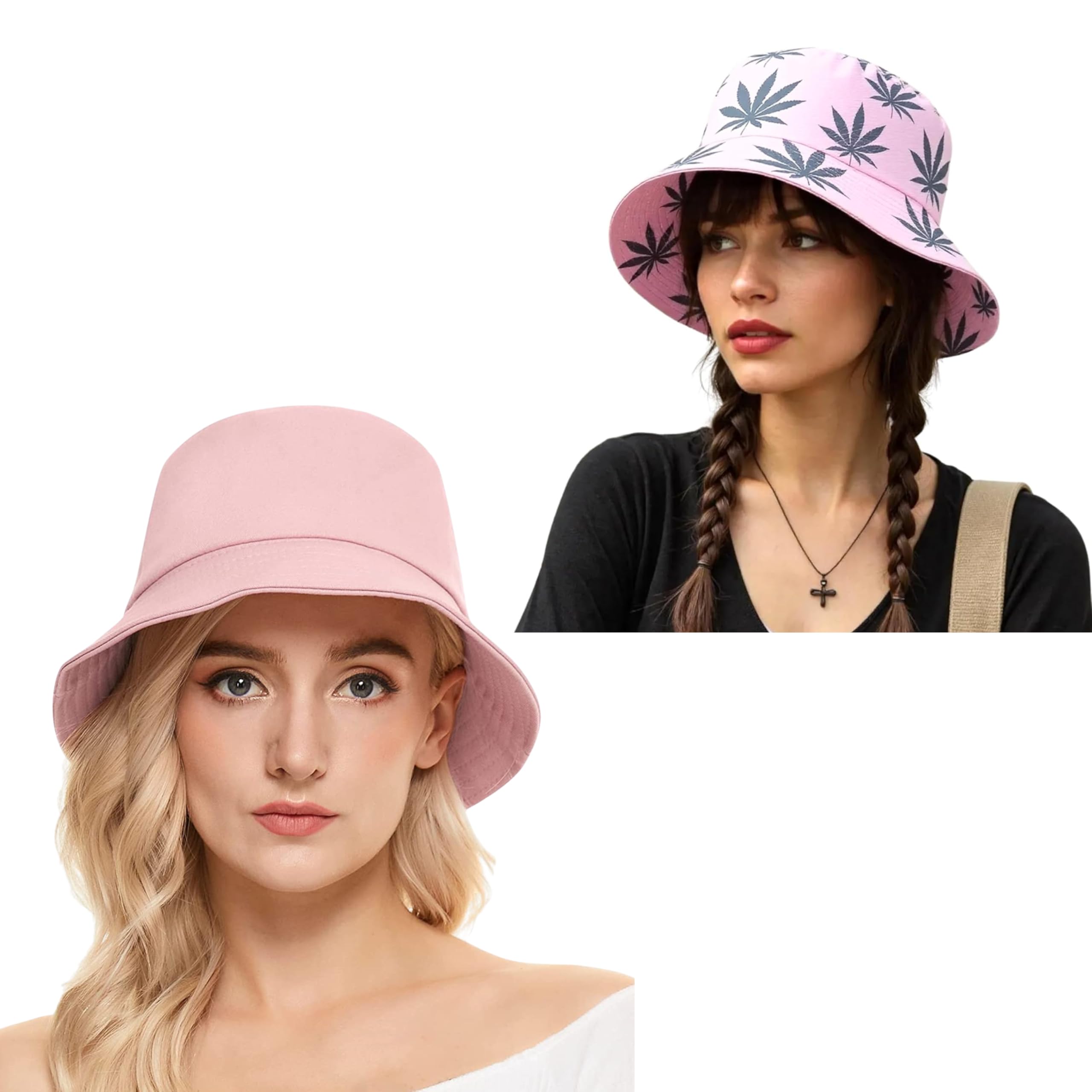 tomorrow fashion Summer Bucket Hat for Women | Sun Hat for Travel | Leaf Print Hat | Beach Hat for Summer | Packable Hats | Outdoor BucketHat-picture-33