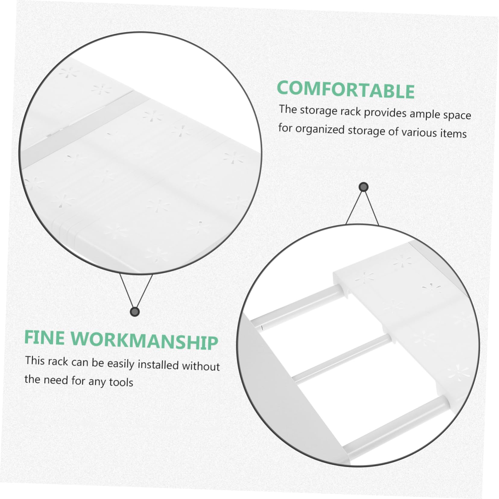 Garneck Expandable Tension Shelf Telescopic Storage Rack Closet Organizer Wardrobe Shelf Adjustable Shelving