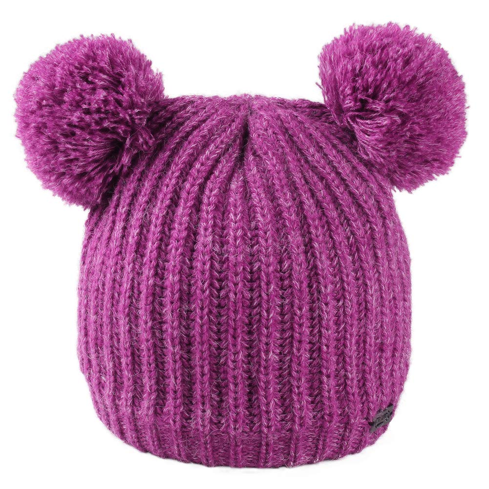 Toddler Winter Hat Pom Beanie Fleece Lined Knit Hats Baby