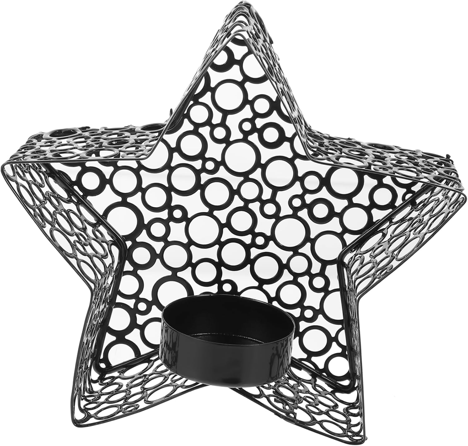 HOLIDYOYO Pentagram Candlestick Tea Light Container Vintage Candle