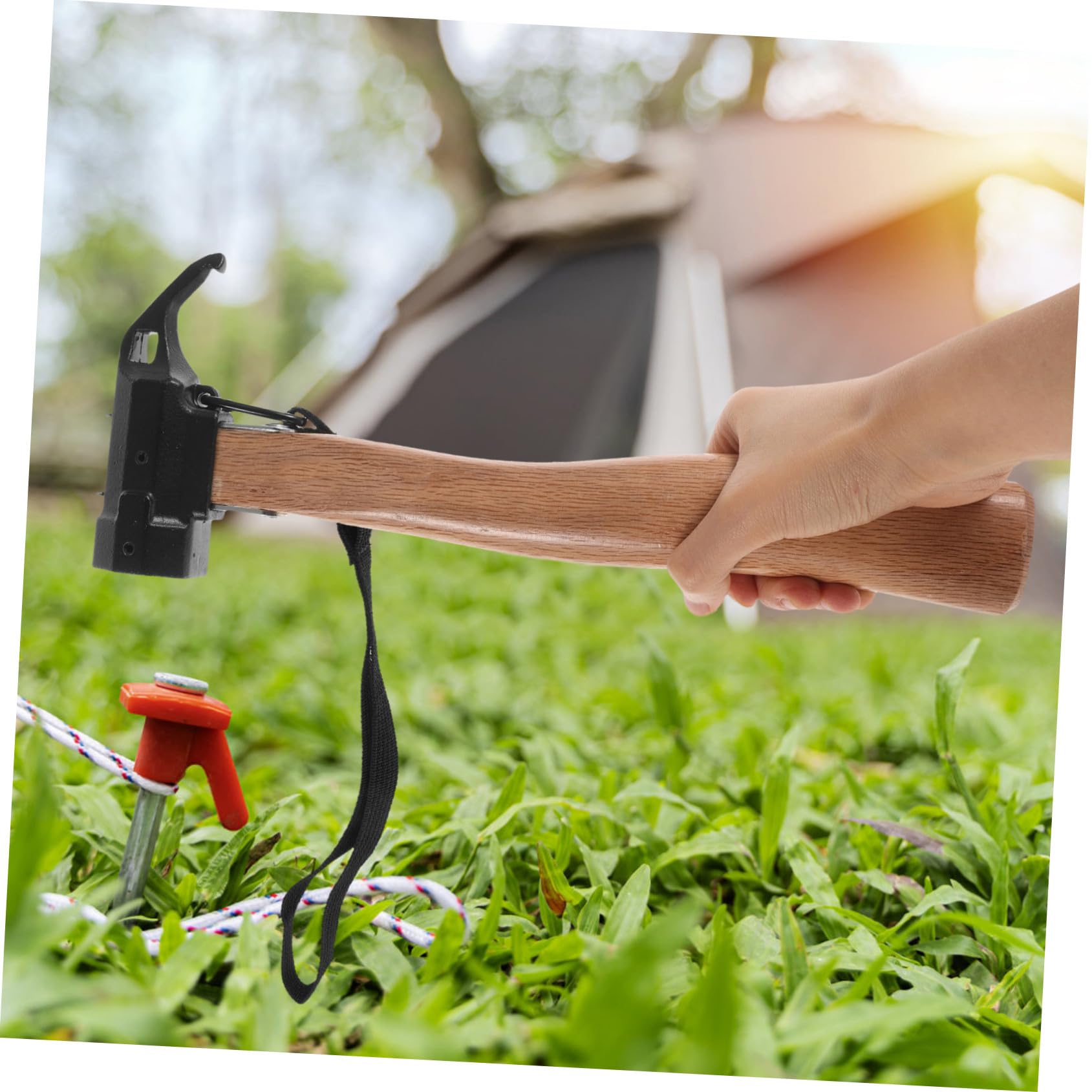 Tofficu Martillo De Tierra Para Carpas Extractor De Estacas Alta Resistencia Herramienta De Camping Para Acampar Senderismo Uso Al Aire Martillo Para Exteriores