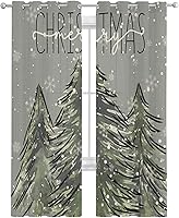Vista 12 de Cortinas traslúcidas de Navidad de 63 pulgadas de largo, juego de 2 paneles de cortinas para cocina, dormitorio, sala de estar, pasillo, puerta