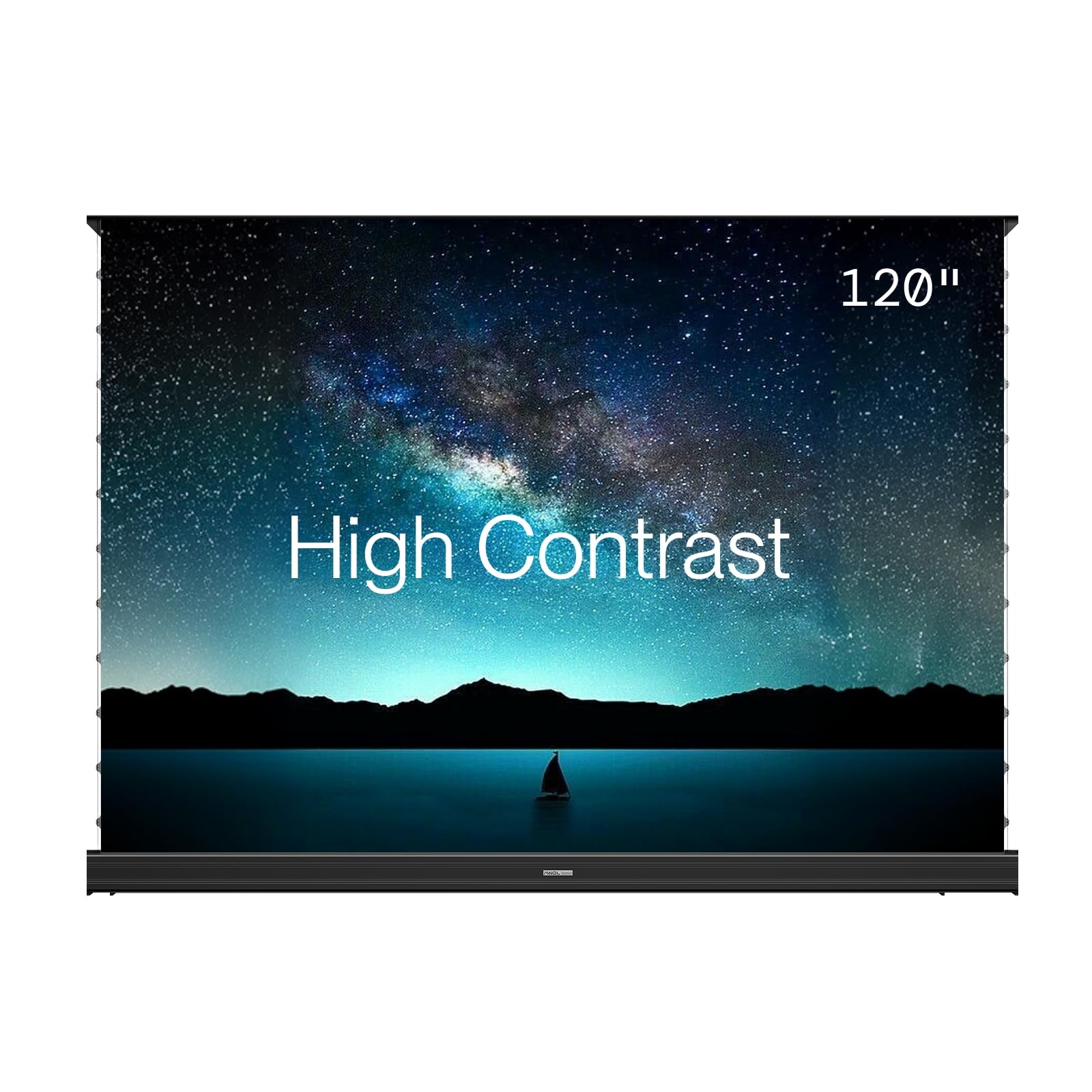 AWOL Valerion 120" Motorized Floor-Rising Matte Gray Projector Screen, CineContrast 8K Ultra HD, USB Synchronized Trigger, RF Remote Control, 170° Wide Viewing Angle, for UST & Long Throw Home Theater