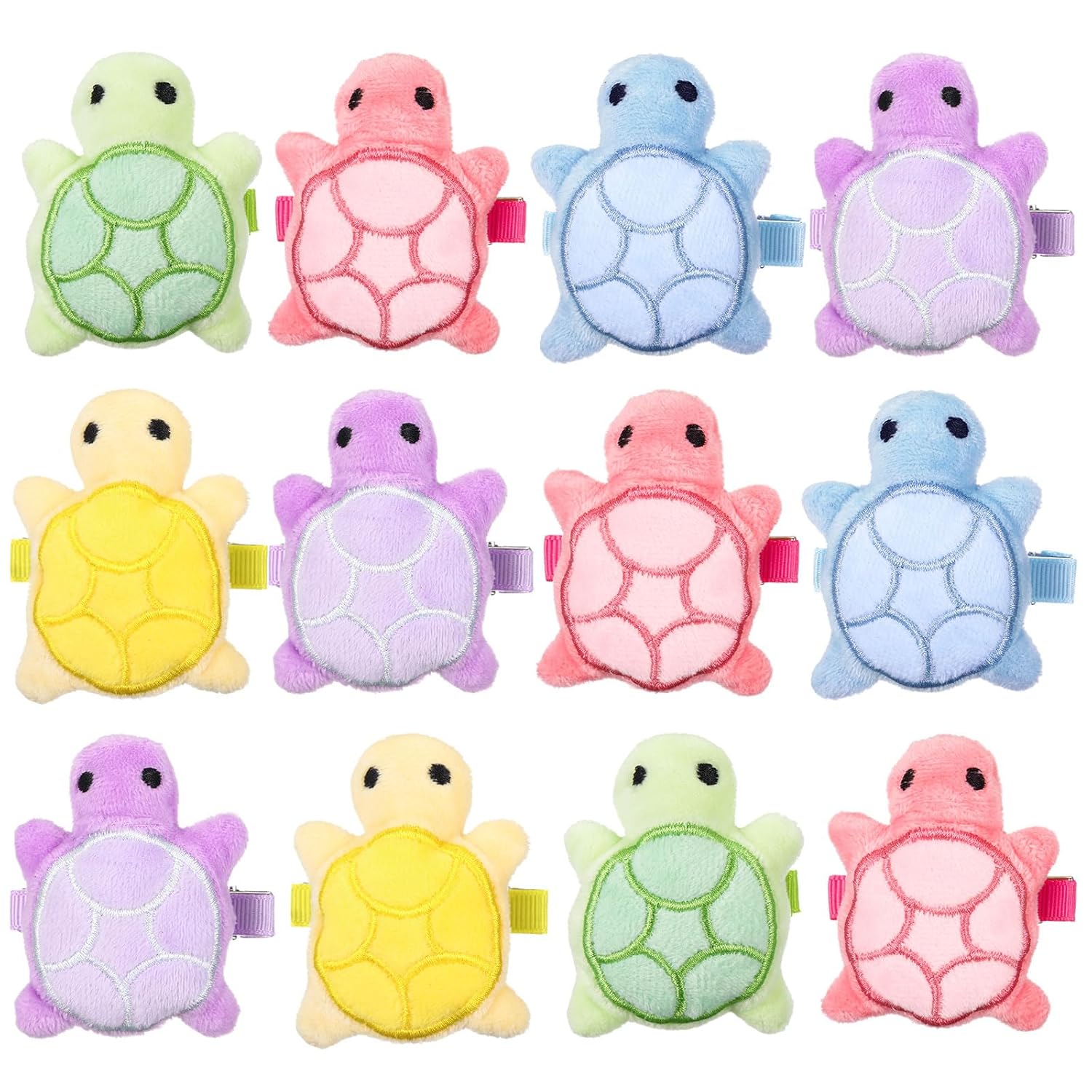30 Pcs Plush Animal Hair Clips Rave Trinkets for Festival Valentines Gift Goodie Bags No Candy Treat Cute Small Animals Plush Hairpins Funny Hair Accessories for Women Rave Party
