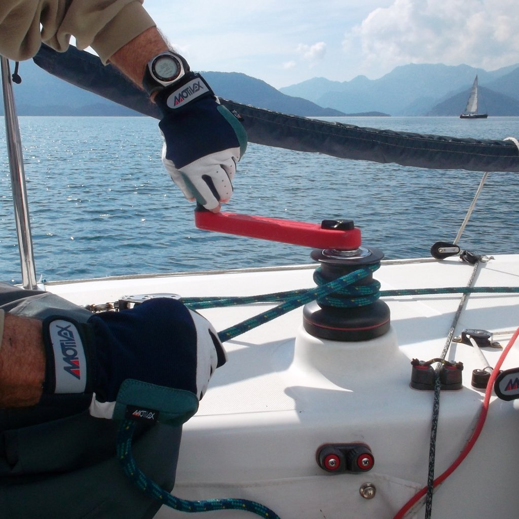 Segelhandschuhe Rückseite Elasthan alle Finger kurz Grösse XXL
