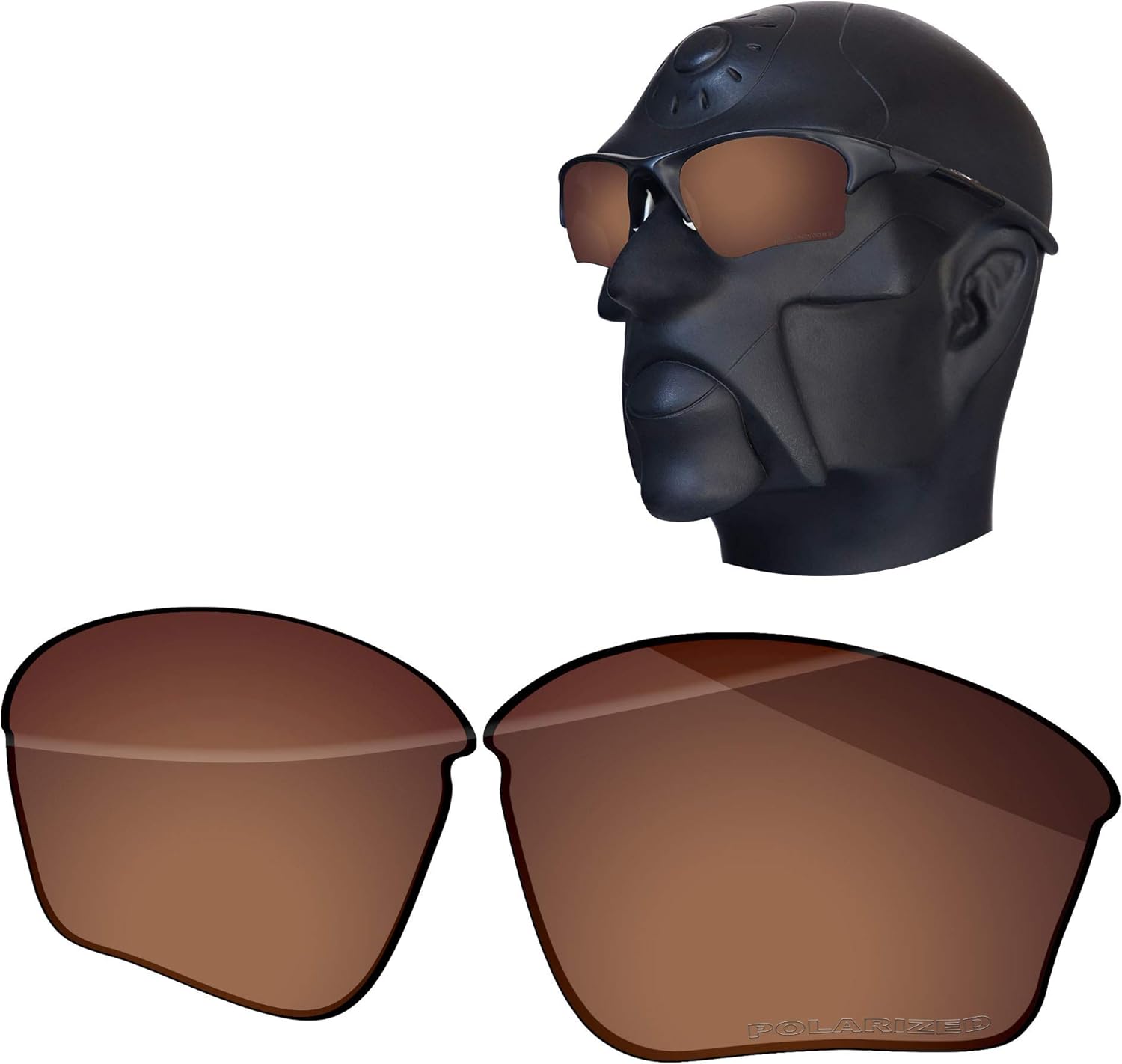 Ensky HardyShield Replacement Lenses for Oakley Half Jacket XLJ 63mm Sunglasses - Saddle Brown