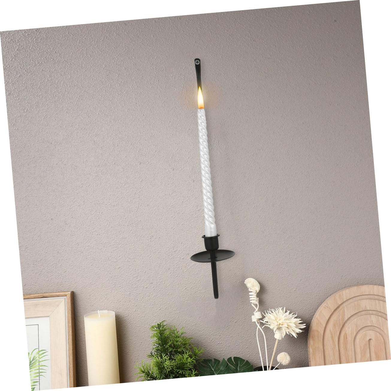 4pcs Modern Metal Wall Candle Holders Stylish Sconces for Fireplace and Living Taper Candle Holders for Farmhouse and Wedding Settings