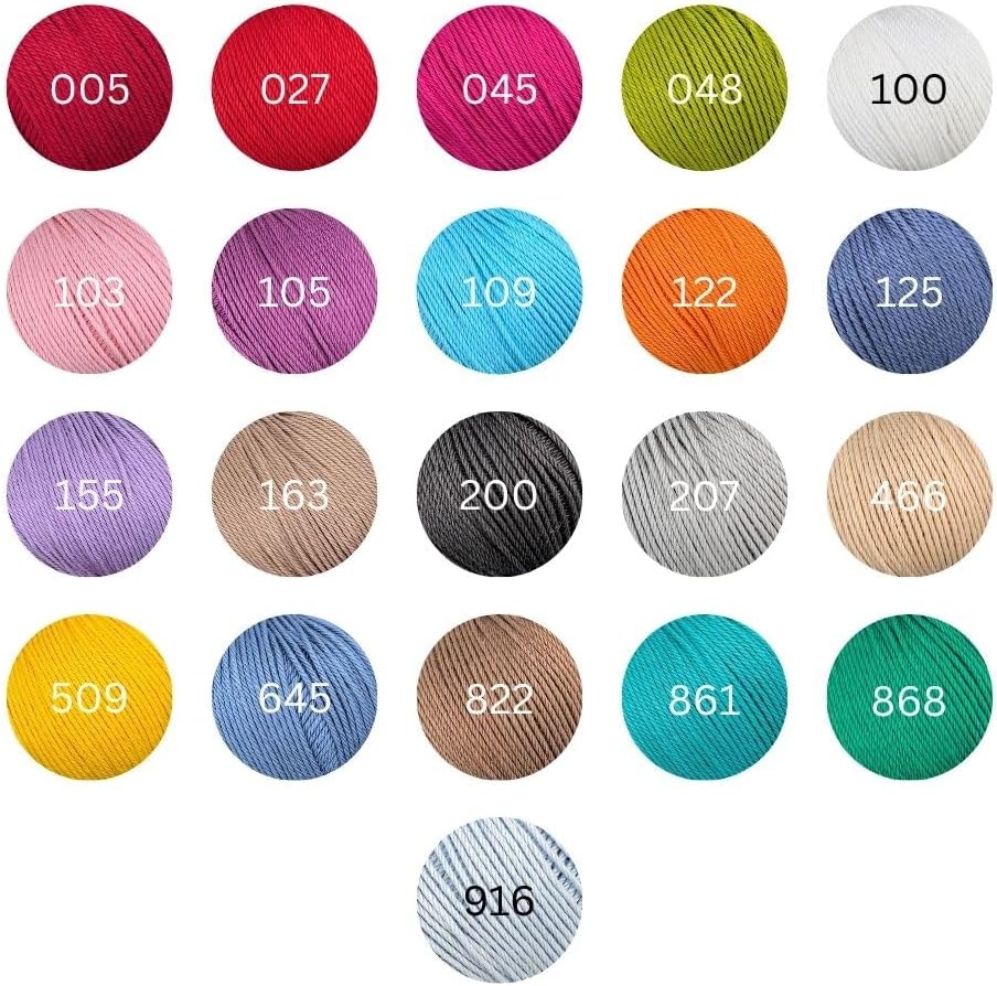 100% Cotton Double Knitting Yarn - Soft, Matte Finish - Lightweight & Breathable - Ideal for Garments, Baby & Accessories - 5 x 50g Balls - Simply Cotton DK 027 Poppy