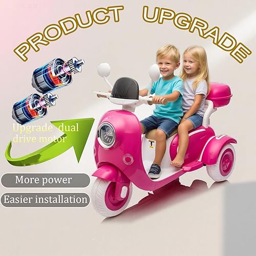 Miniatura 4 de Luibas Motocicleta eléctrica de 12 V 7 AH para niños, motocicleta de cross eléctrica con batería recargable, bicicleta de calle todoterreno con