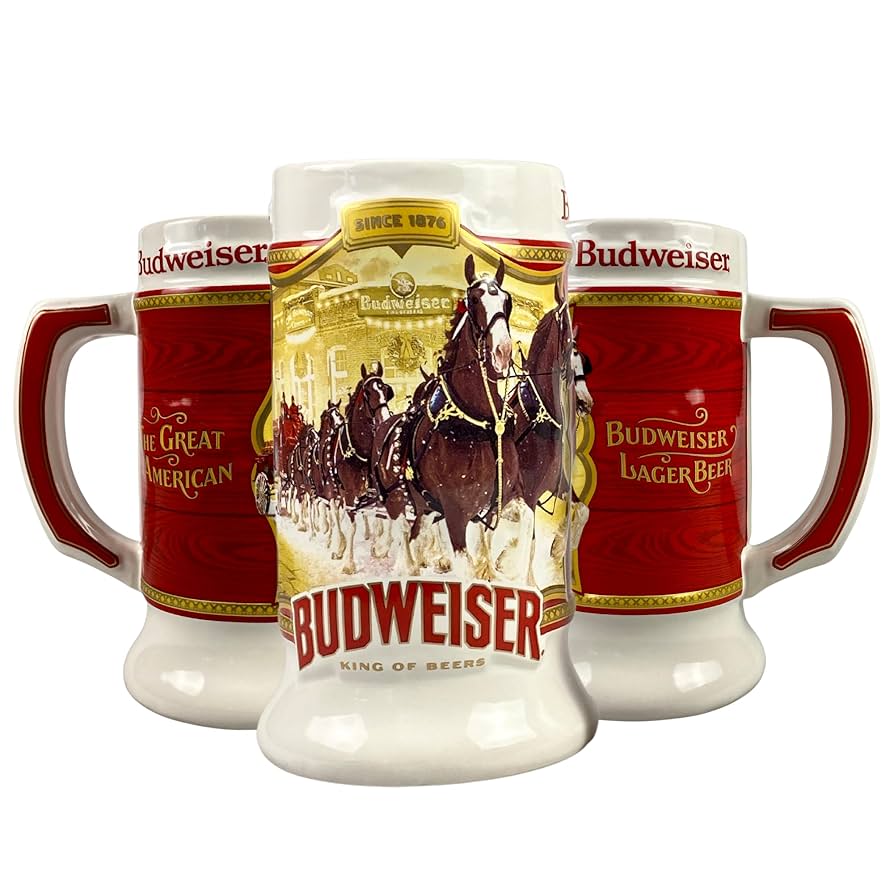 新品バドワイザー ステンドグラスBudweiserクリスマスbグラス
