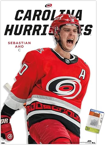 NHL Carolina Hurricanes - Sebastian Aho Feature Series 23 - Póster de pared con chinchetas