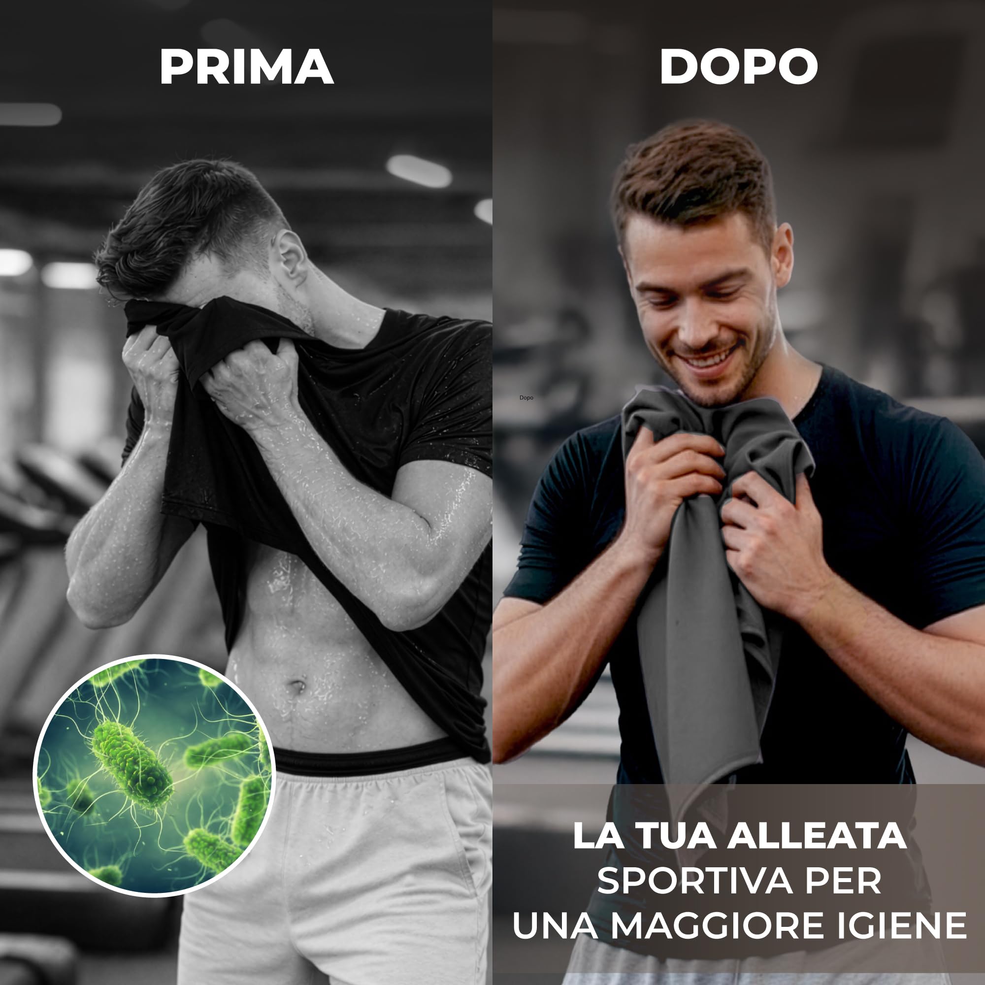 Zenacross Asciugamano Microfibra Set da 5, 40x77 cm - Telo Palestra Asciugatura Rapida e Assorbente - Gym Towel per Palestra - Grigio scuro