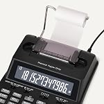 Amazon Basics Printing Calculator with 12-Digit LCD Display, Adding Machine with Tape Print Out for Business & Tax, Desktop and Palm, Black