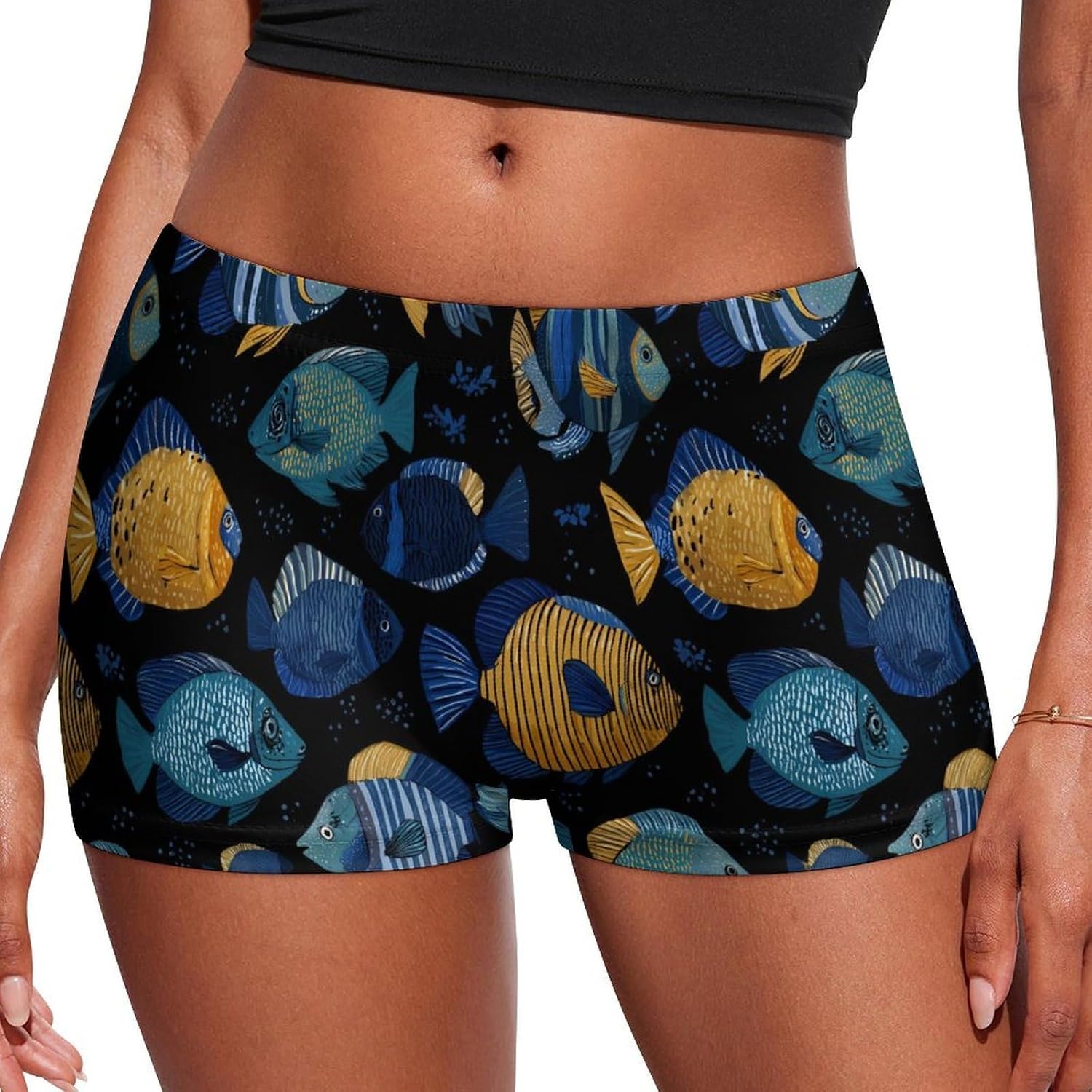Tropical Fish Funny Women's Boxer Briefs Breathable Underpants Trunks Stretch Underwear